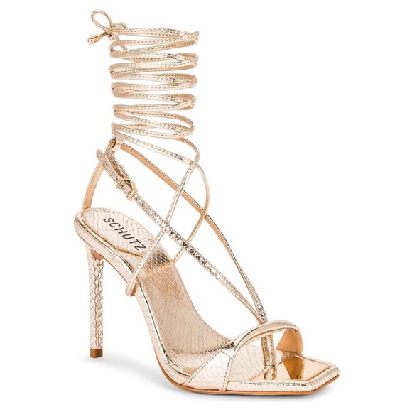 Schutz Vikki Hold Lace Up Heel 7 - Picture 1 of 5